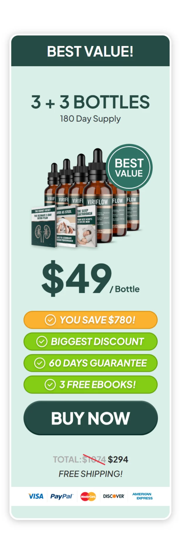 ViriFlow™ 6 bottles pricing